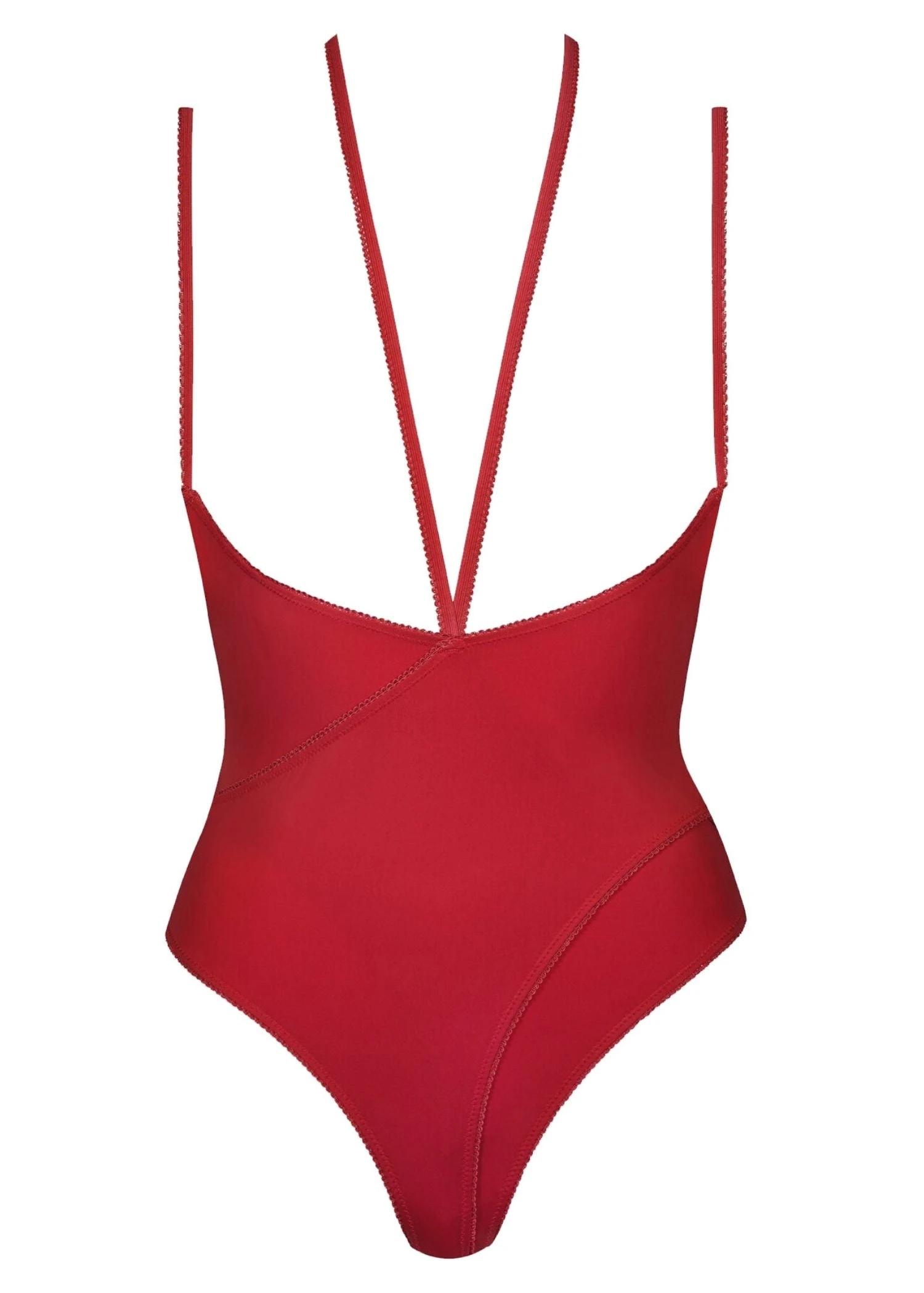 Maison Close Le Petit Secret Naked Breast Thong Body (Red) 1 Maison Close Le Petit Secret Naked Breast Thong Body (Red)