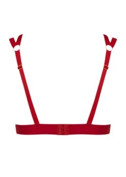 Maison Close Tapage Nocturne Naked Triangle Bra (Red) -BLUEBELLA Sales Store maison close tapage nocturne naked triangle bra red cupless open bra sexy lingerie F