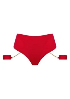 Maison Close Tapage Nocturne Red Openable High Waist Thong