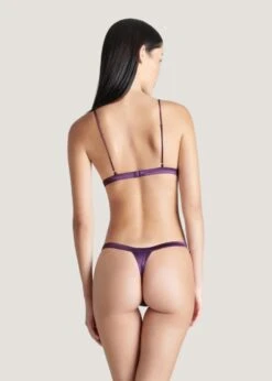 Maison Close Villa Satine Thong Body (Purple) 8 Maison Close Villa Satine Thong Body (Purple) -BLUEBELLA Sales Store maison close villa satine thong body purple lace non padded non wired bodywear sexy luxury lingerie C