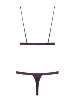 Maison Close Villa Satine Thong Body (Purple) 11 Maison Close Villa Satine Thong Body (Purple) -BLUEBELLA Sales Store maison close villa satine thong body purple lace non padded non wired bodywear sexy luxury lingerie F