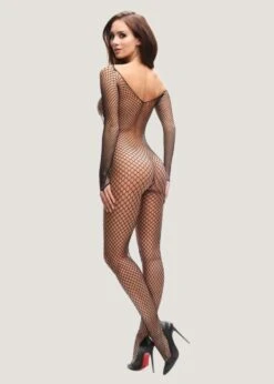 Fishnet Open Crotch Bodystocking (Black) 7 Fishnet Open Crotch Bodystocking (Black) -BLUEBELLA Sales Store miss o lingerie fishnet open crotch bodystocking black sexy lingerie D