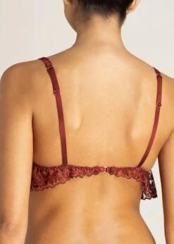 Lola Bandeau Bra (Red Leopard) -BLUEBELLA Sales Store muse by coco de mer lola bandeau bra soft bralette red leopard lace sexy luxury lingerie C