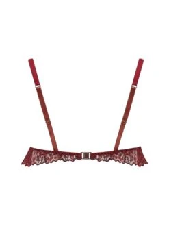 Lola Bandeau Bra (Red Leopard) -BLUEBELLA Sales Store muse by coco de mer lola bandeau bra soft bralette red leopard lace sexy luxury lingerie H