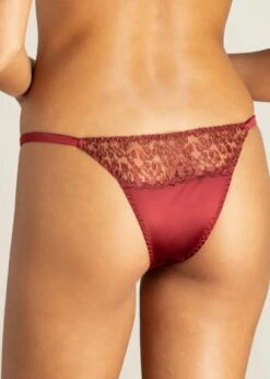 Lola Brazilian Knicker (Red Leopard) 11 Lola Brazilian Knicker (Red Leopard) -BLUEBELLA Sales Store muse by coco de mer lola brazilian knicker red leopard lace underwear sexy luxury lingerie C