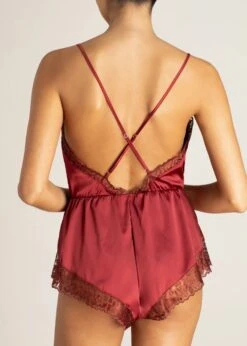 Lola Teddy (Red Leopard) 10 Lola Teddy (Red Leopard) -BLUEBELLA Sales Store muse by coco de mer lola teddy red leopard lace sleepwear loungewear sexy luxury lingerie C