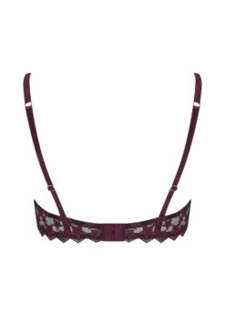 Stella Plunge Bra (Plum) -BLUEBELLA Sales Store muse by coco de mer stella plunge bra plum lace underwired luxury lingerie G