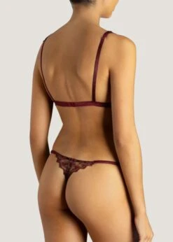 Stella Thong (Plum) 10 Stella Thong (Plum) -BLUEBELLA Sales Store muse by coco de mer stella thong plum lace luxury lingerie E