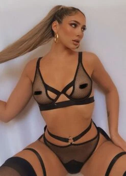 Jada Fishnet Teddy Removable Garters -BLUEBELLA Sales Store oh la la cheri jada black fishnet teddy underwire removable garter bodywear sexy lingerie D
