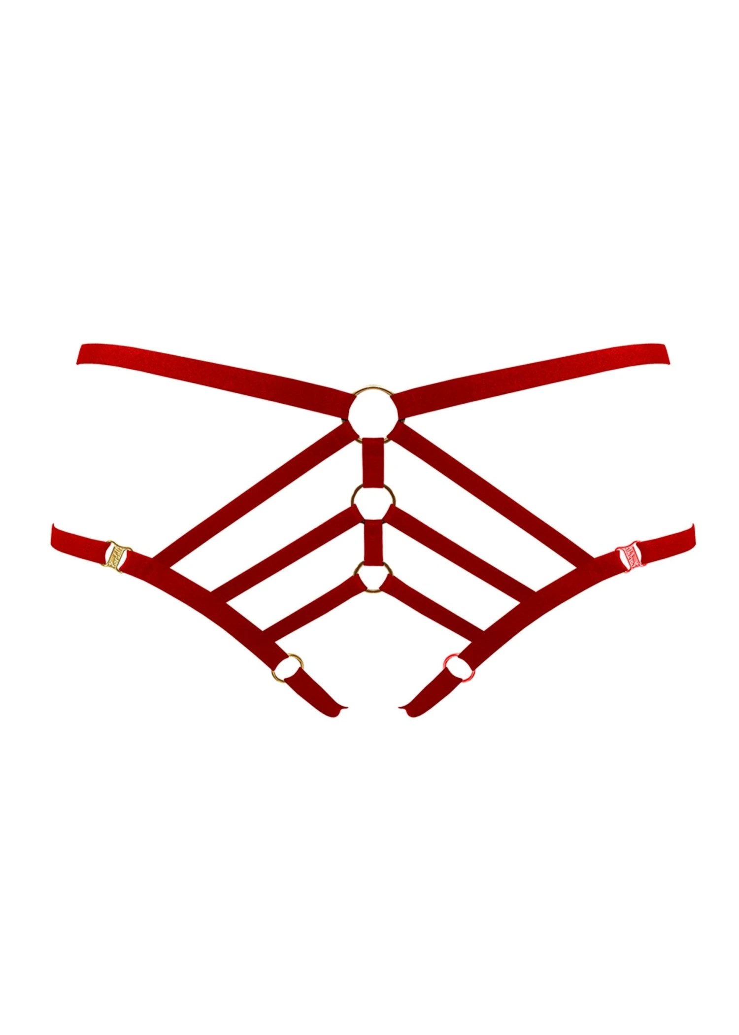 Art Deco Ouvert Strap Brief (Burnt Red) 1 Art Deco Ouvert Strap Brief (Burnt Red)