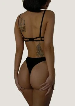 Elma Thong -BLUEBELLA Sales Store the lovis elma black thong bottoms luxury lingerie C