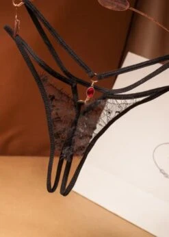 Crystal Open Crotch Panties -BLUEBELLA Sales Store unleashed crystal open crotch panty sexy lingerie black C