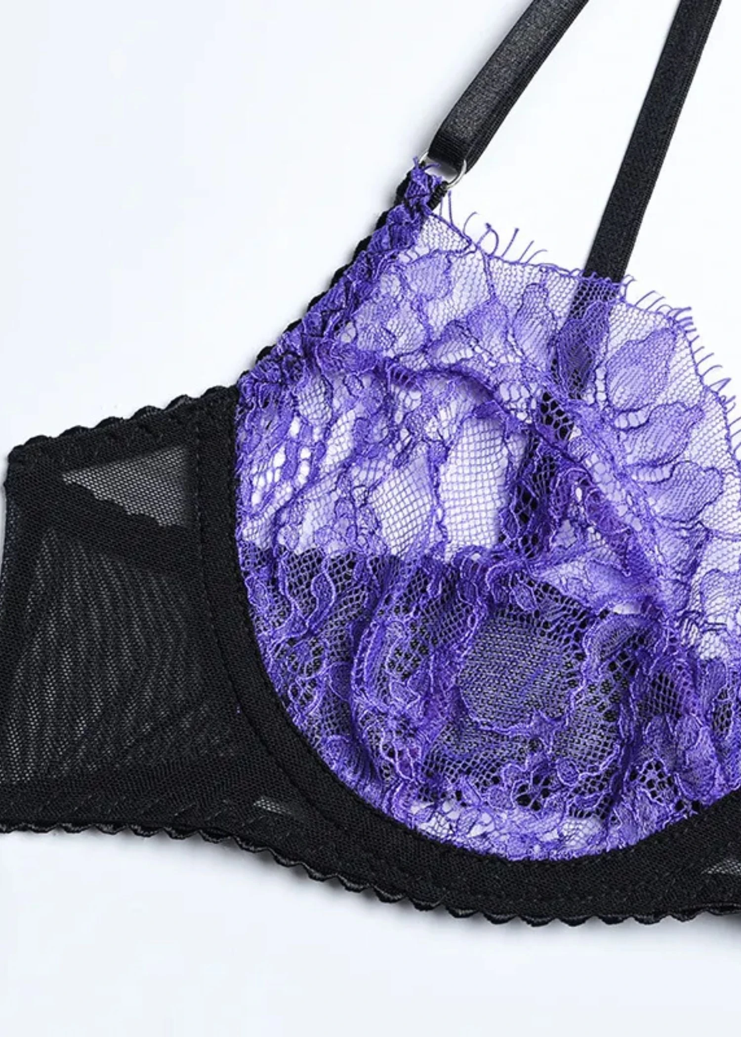 Gemma Bra, Thong And Suspender Set (Purple) 5 Gemma Bra, Thong And Suspender Set (Purple) - Image 5