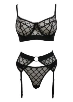 Perrie Bra, Thong & Suspender Belt