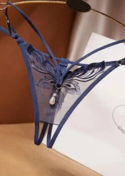 Stella Crotchless Pearl Thong -BLUEBELLA Sales Store unleashed stella crotchless thong with pearl blue sexy lingerie C